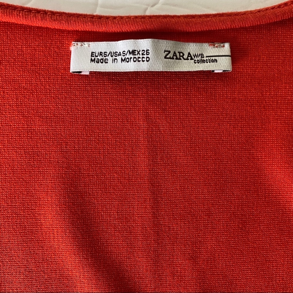 Zara Sleeveless Top Orange Small Minimalist - Picture 4 of 10